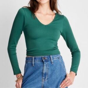 A New Day Seamless Long Sleeve Top, Green, Size L